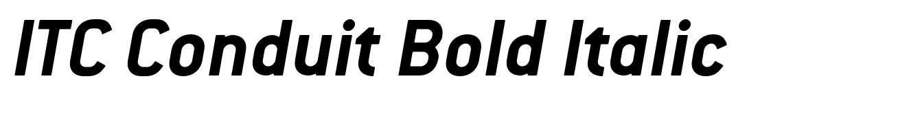 ITC Conduit Bold Italic